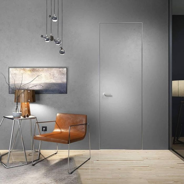 Міжкімнатні двері прихованого монтажу, двері під фарбування