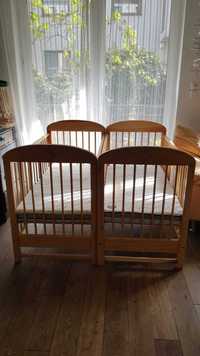 Łóżko drewniane dziecięce, łóżeczka dla dzieci dla bliźniąt,bliźniaki