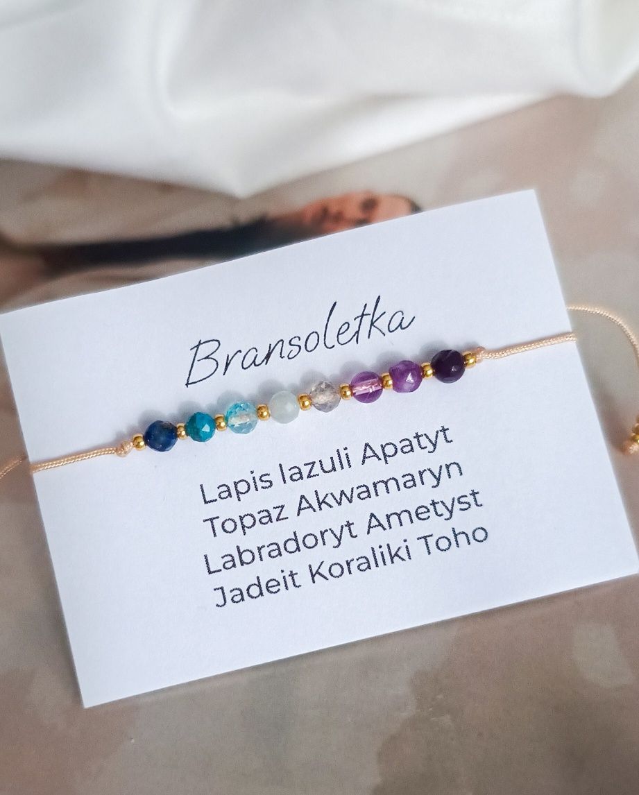 Bransoletka z kamieni naturalnych materiałów