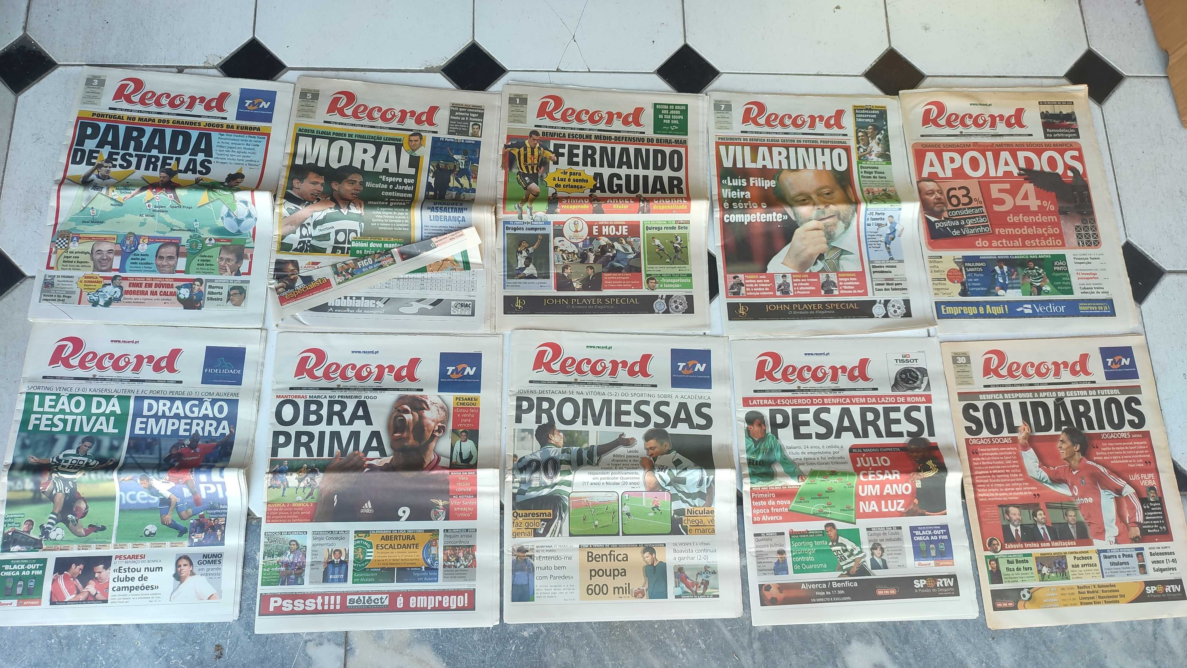 Lote 70 Jornais Record - Ano de 2001