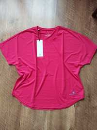 T-shirt koszulka damska sportowa różowa do biegania nowa XL/XXL