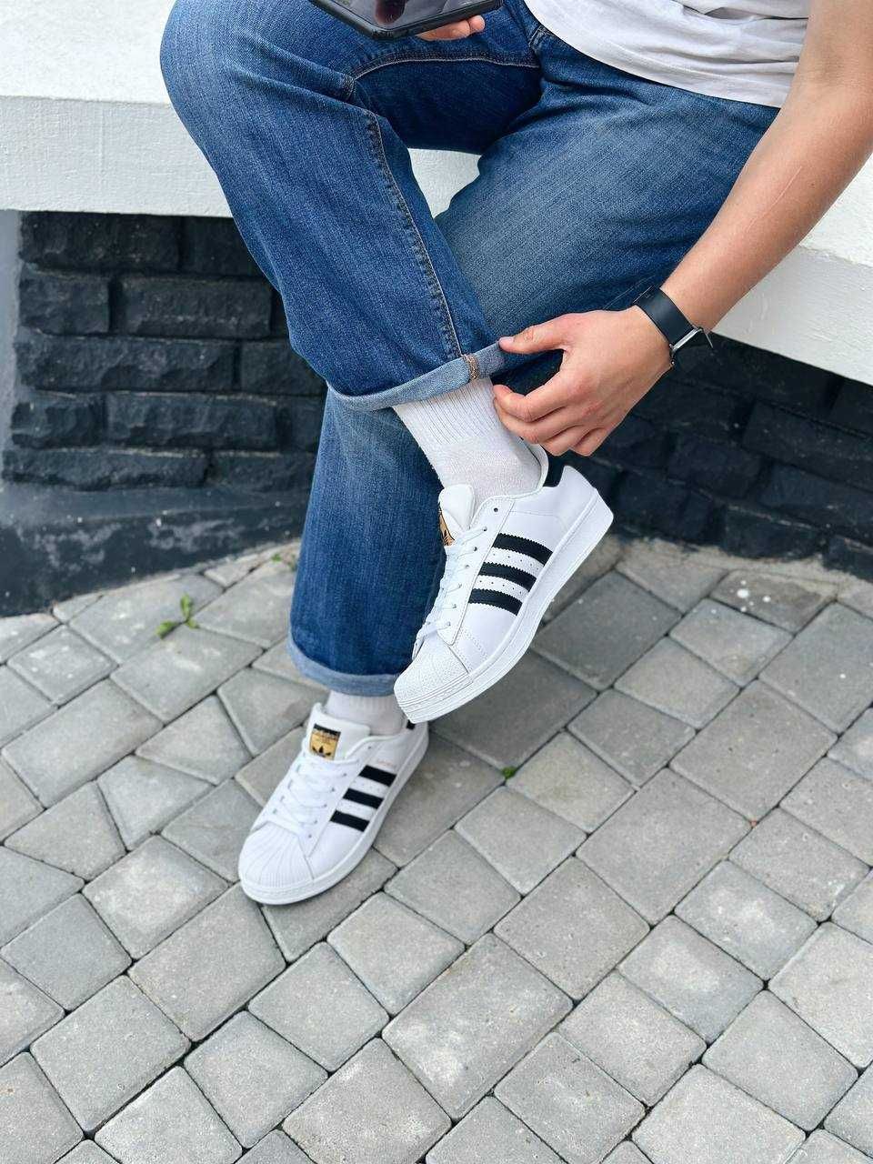 ХІТ Кросівки Адідас СУПЕРСТАР білі 36-44 Adidas Superstar White Адидас