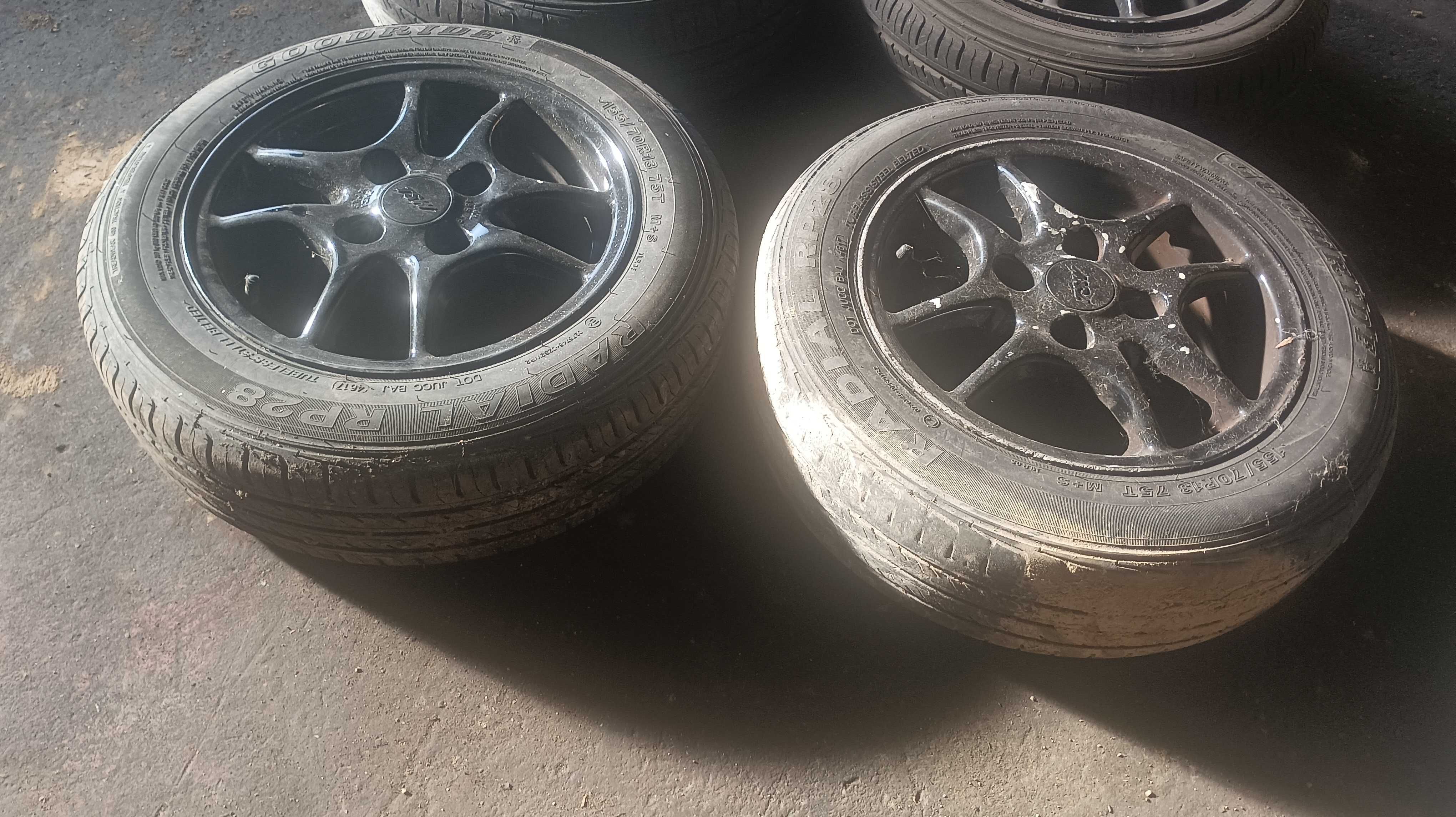 REF0010A 4 pneus com Jantes 155/70R13 75  , Dunlop 155SR13