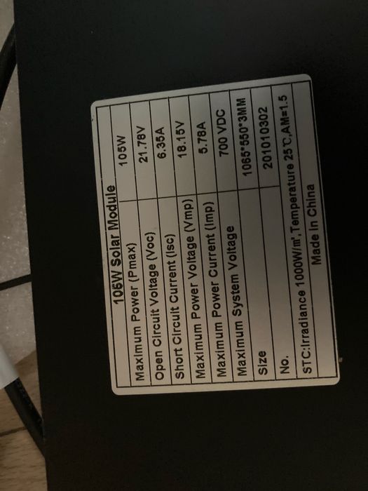 Elastyczny Panel Fotowoltaiczny 105W.