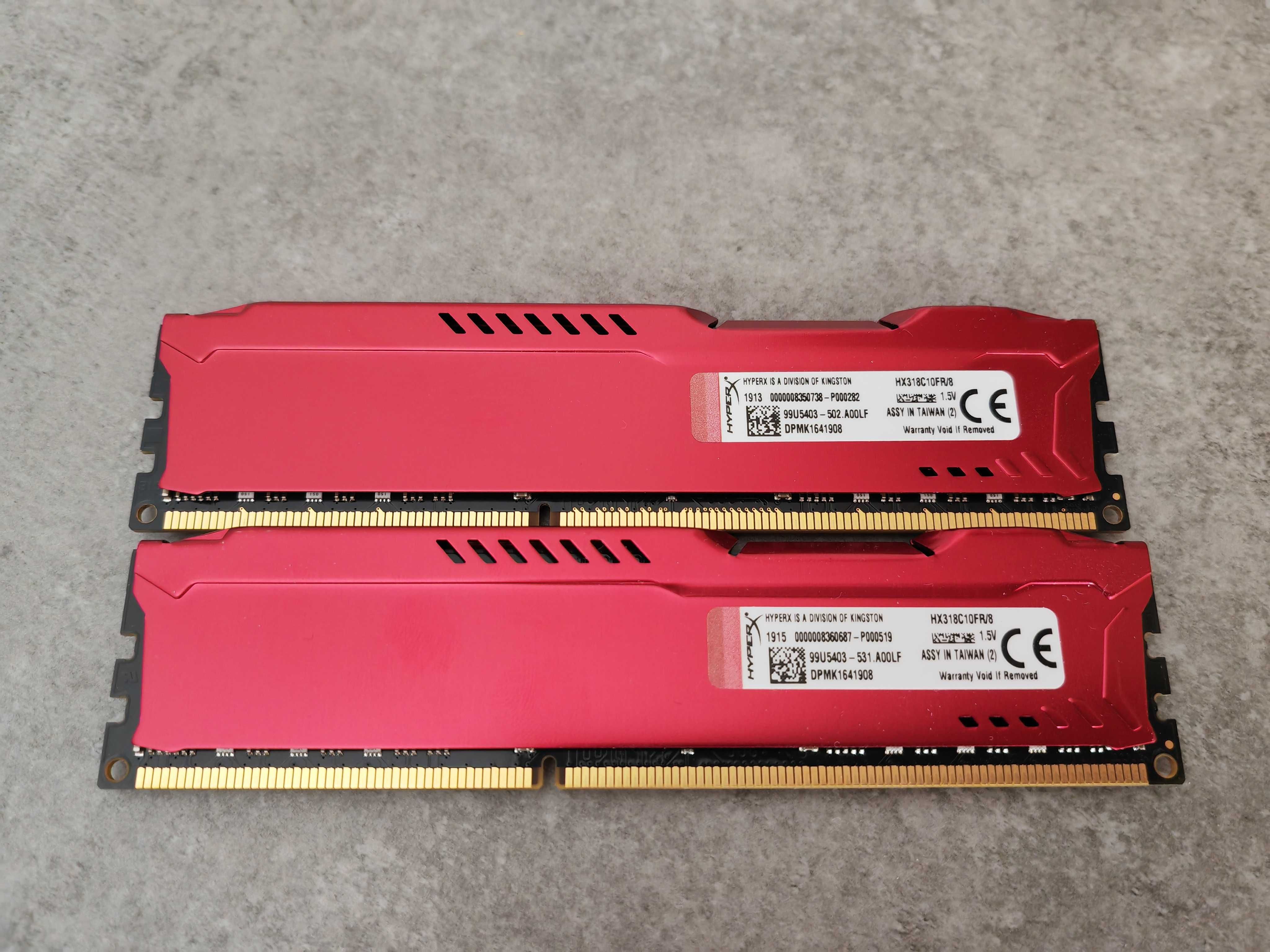 Оперативна память 16 Gb (2*8gb) Kingston DDR3 1866/1600 HyperX Fury