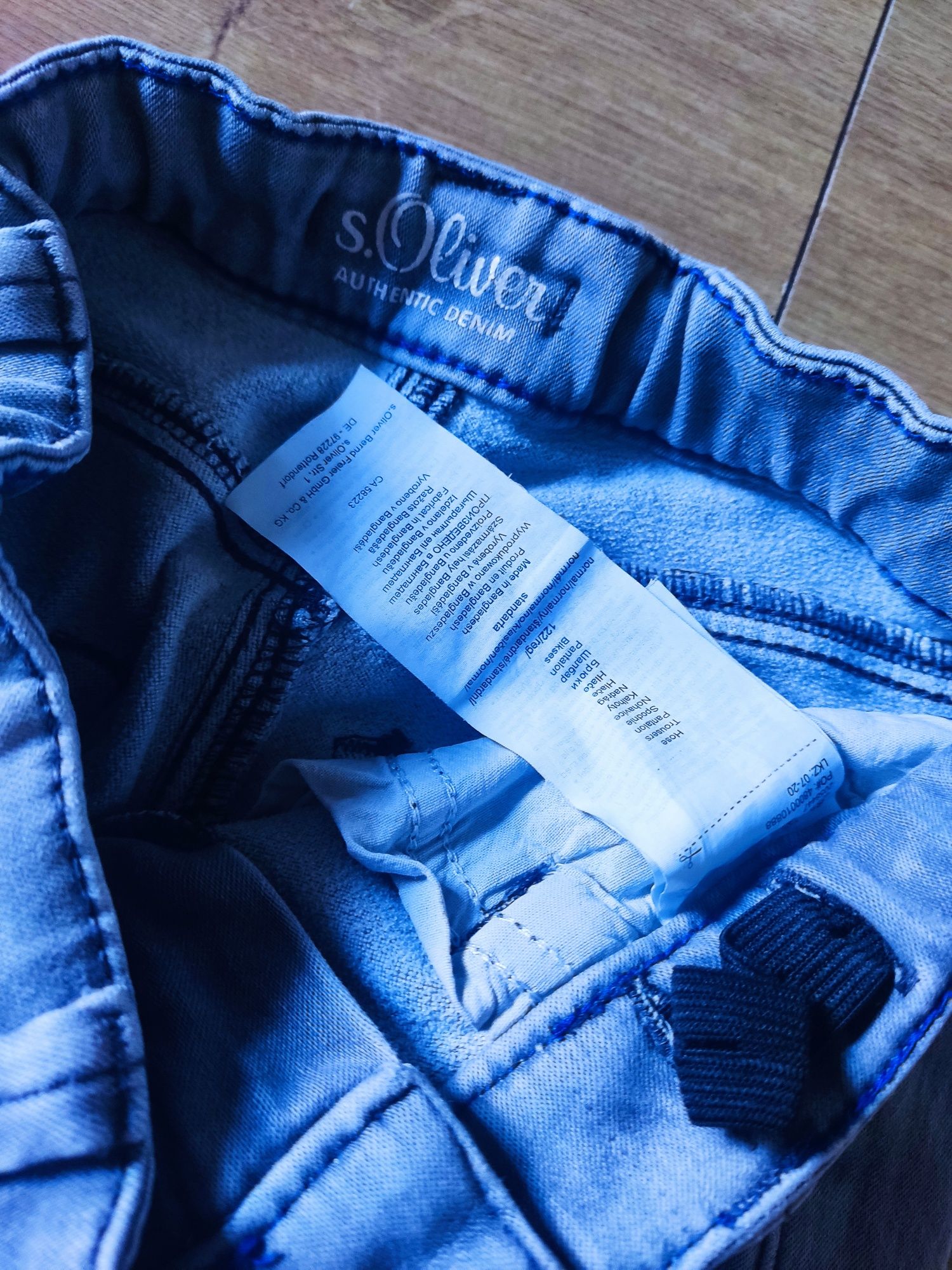 Spodnie chłopięce jeansowe denim szare jasne jeansy denim S.Oliver