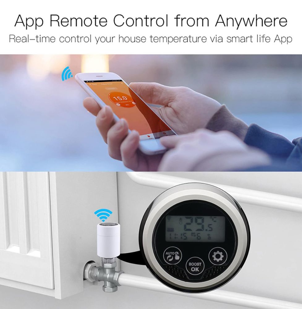 Wengart Zigbee WG366 Termostat grzejnikowy, programowalny TRV