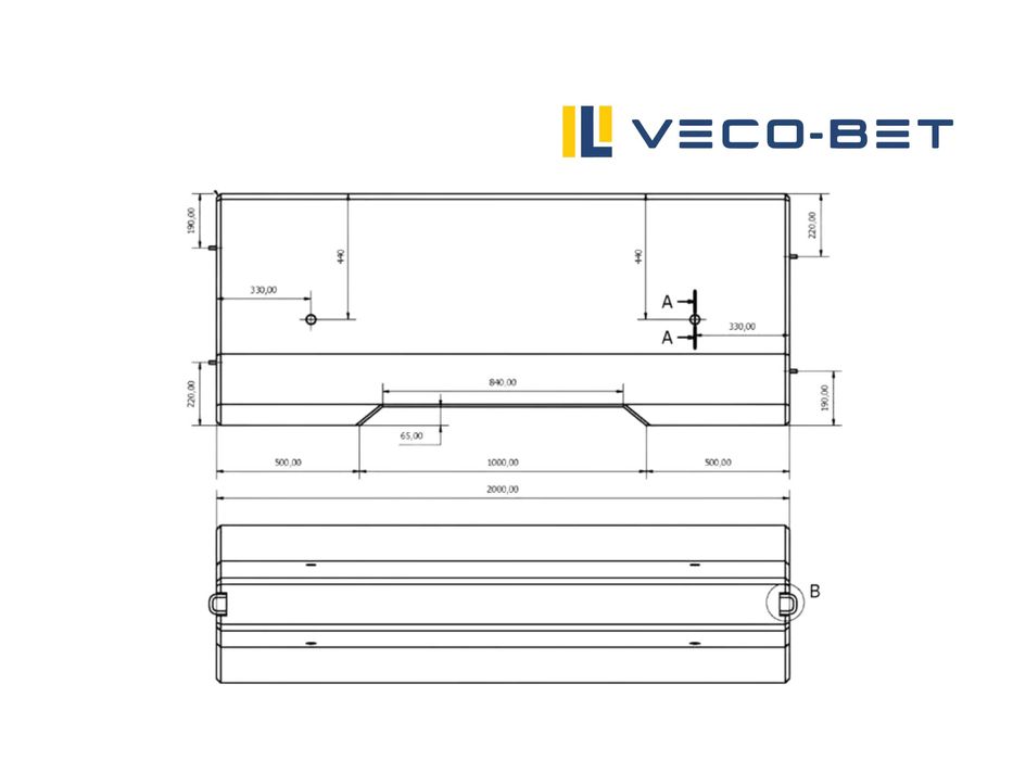 Betonowa zapora drogowa – bariera drogowa typu U14b, Jersey