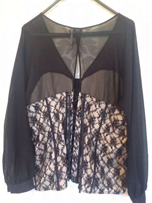 Нарядная блуза- корсет, размер 46