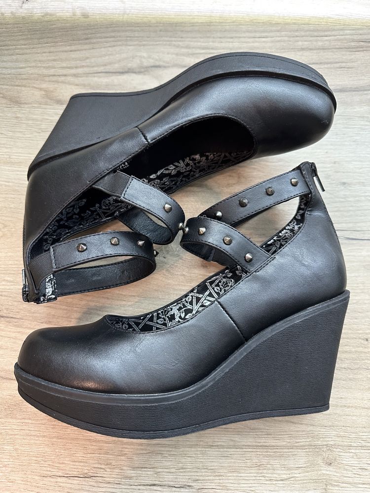 Buty koturny Gothicana r. 41, 27 cm goth punk ćwieki