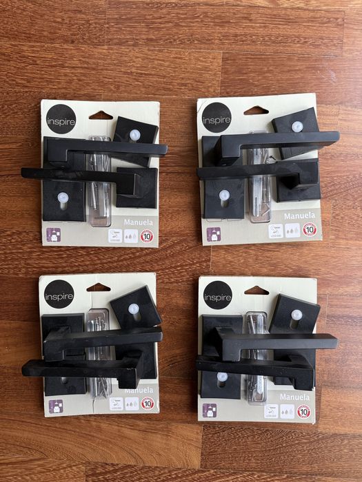 Puxadores de porta preto mate