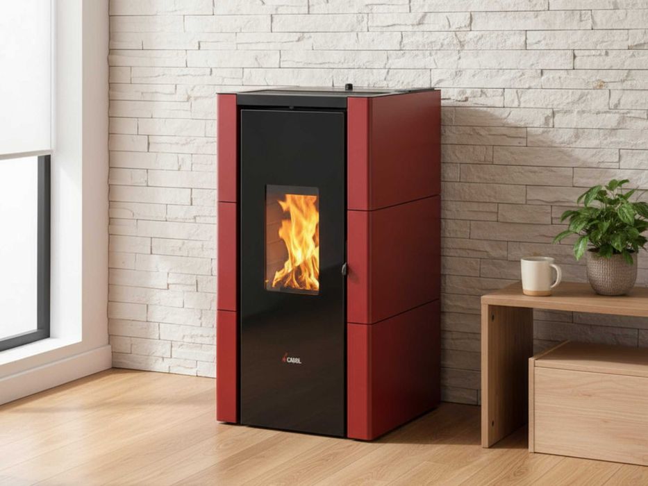 Piec na pellet piecyk kominek powietrzny Cadel Cristal 7kw Powietrzny