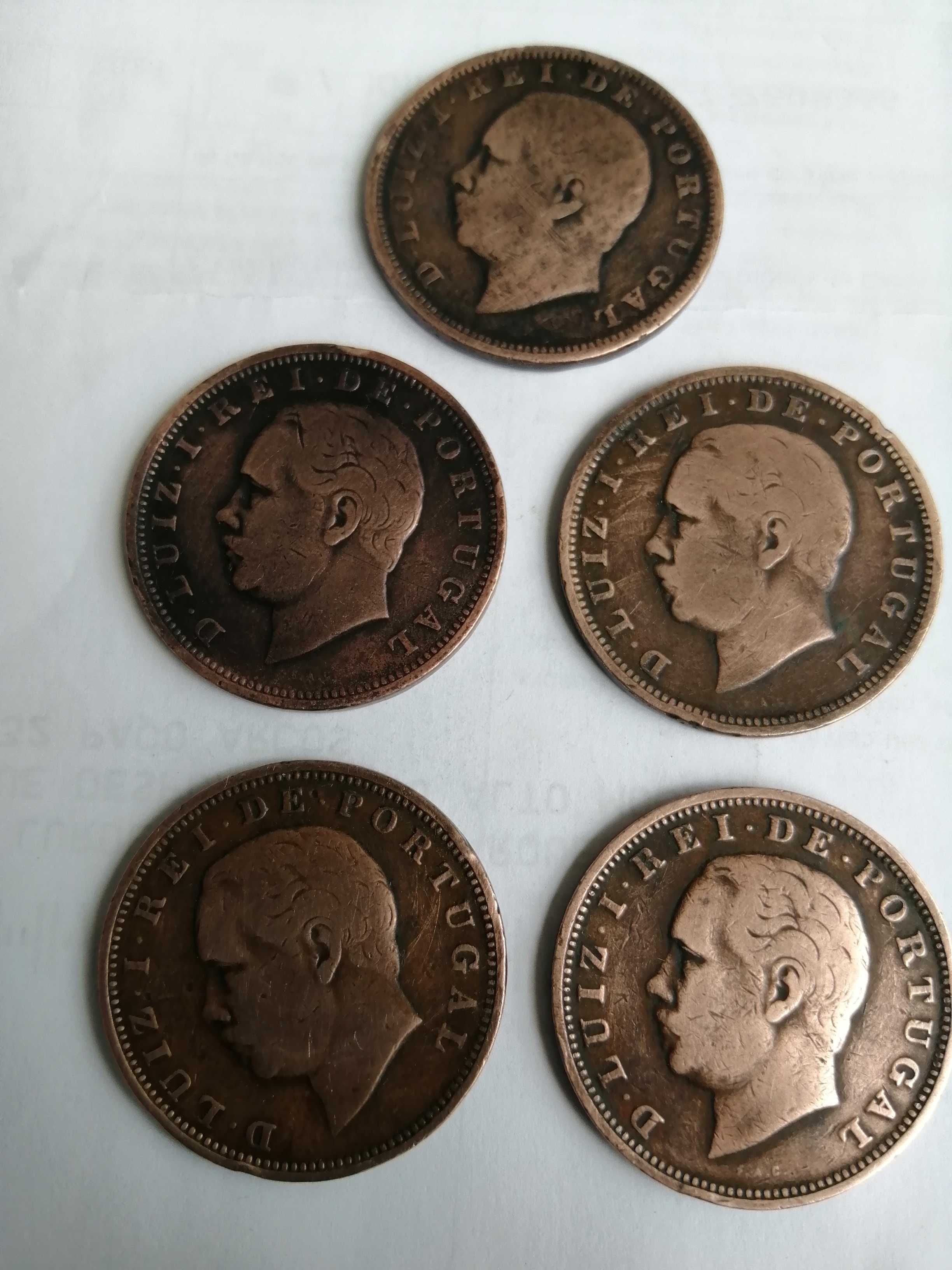 Moedas de XX réis de D. Luís 1882 /83 /84 /85