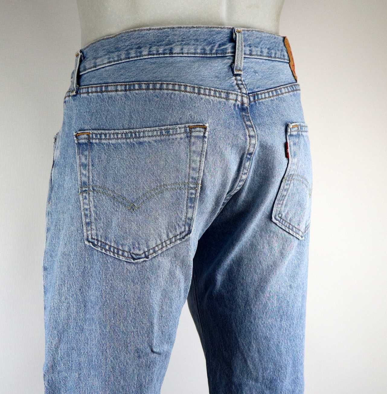 Levis 501 spodnie jeansy W34 L30 pas 2 x 45 cm