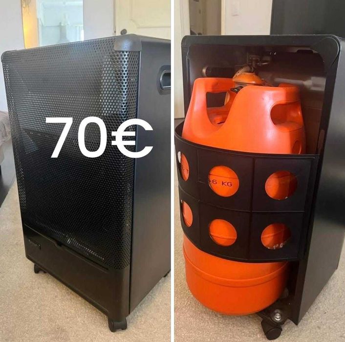 Aquecedor a gás com botija