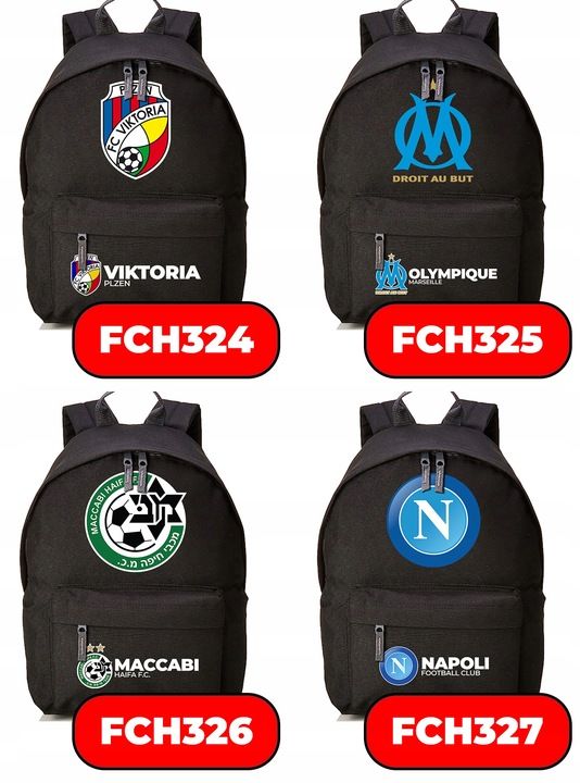 Plecak Szkolny Czarny Real Madrid Kluby Piłkarskie Piłkarze Sportowe W