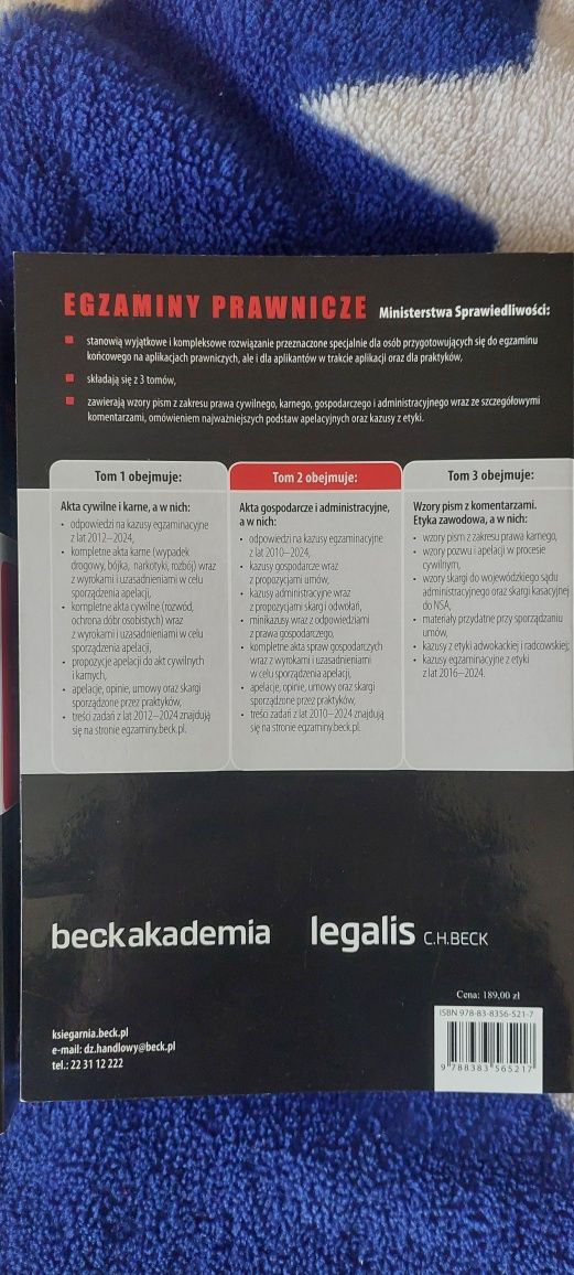 Egzaminy prawnicze ministerstwa sprawiedliwości c.h. beck