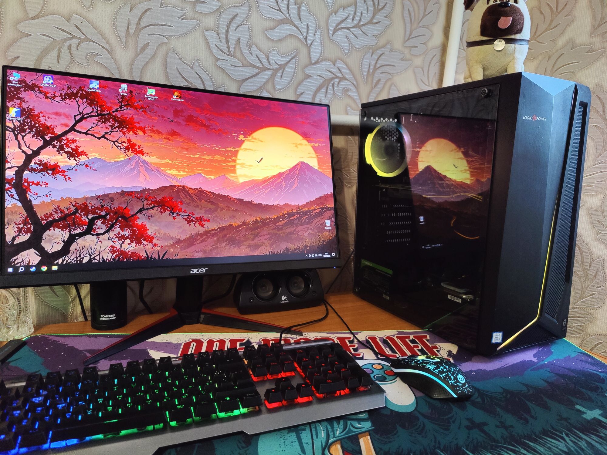 Игровой ПК LogicPower + монитор Acer/GTX 1650/i5-9100f/OZU 16/SSD+HDD