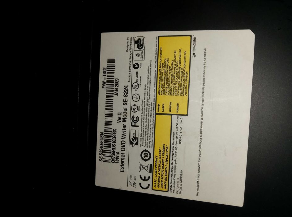 Gravador portatil DVD Samsung
