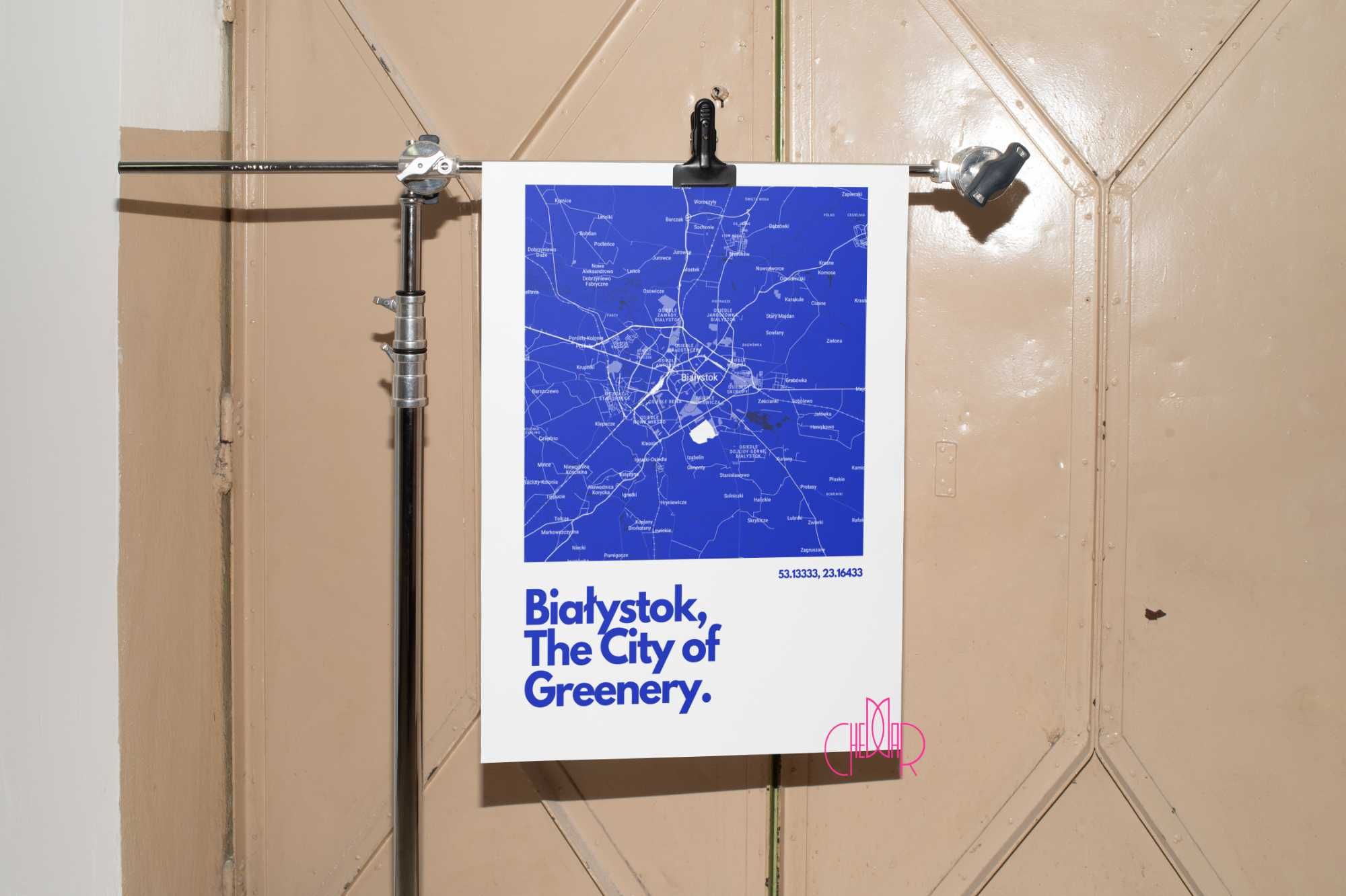 Plakat mapa Białystok- miasto zieleni