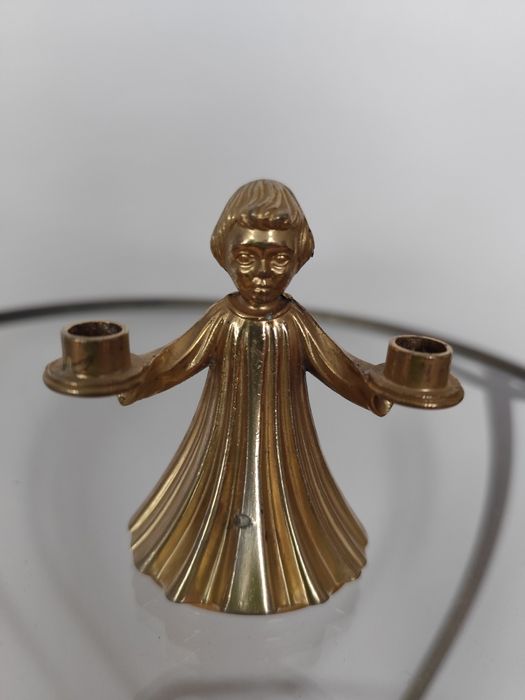 Świecznik z mosiadzu