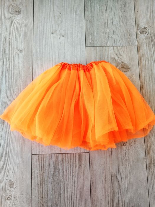 3/4lata 98/104 cm Pomarańczowa spódniczka tiulowa, haloveen