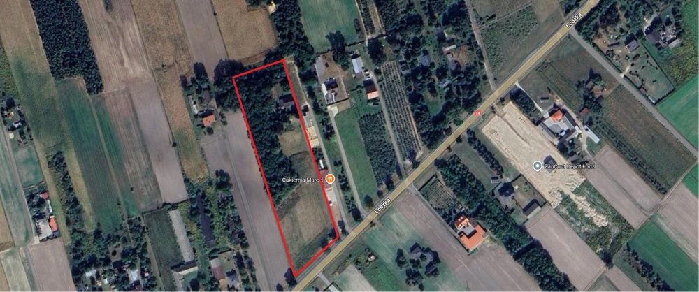 Działka inwestycyjna przy DK nr 14