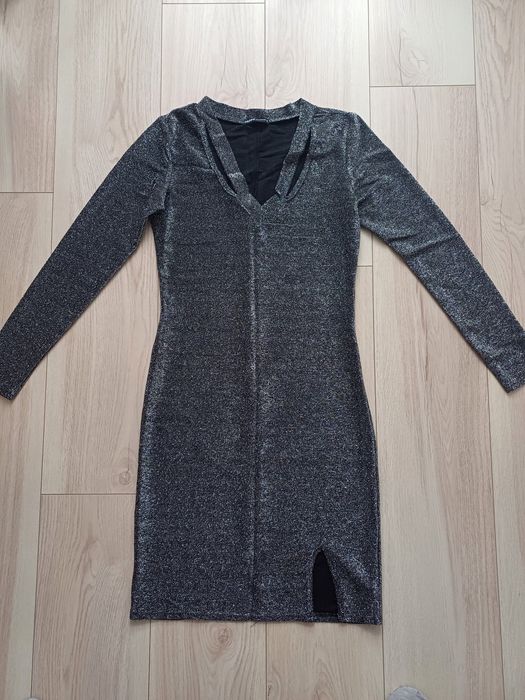 Sukienka srebrna Cropp M