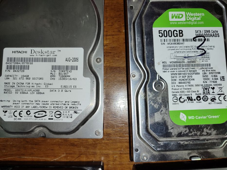 Жёсткие диски samsung, western digital, dekstar
