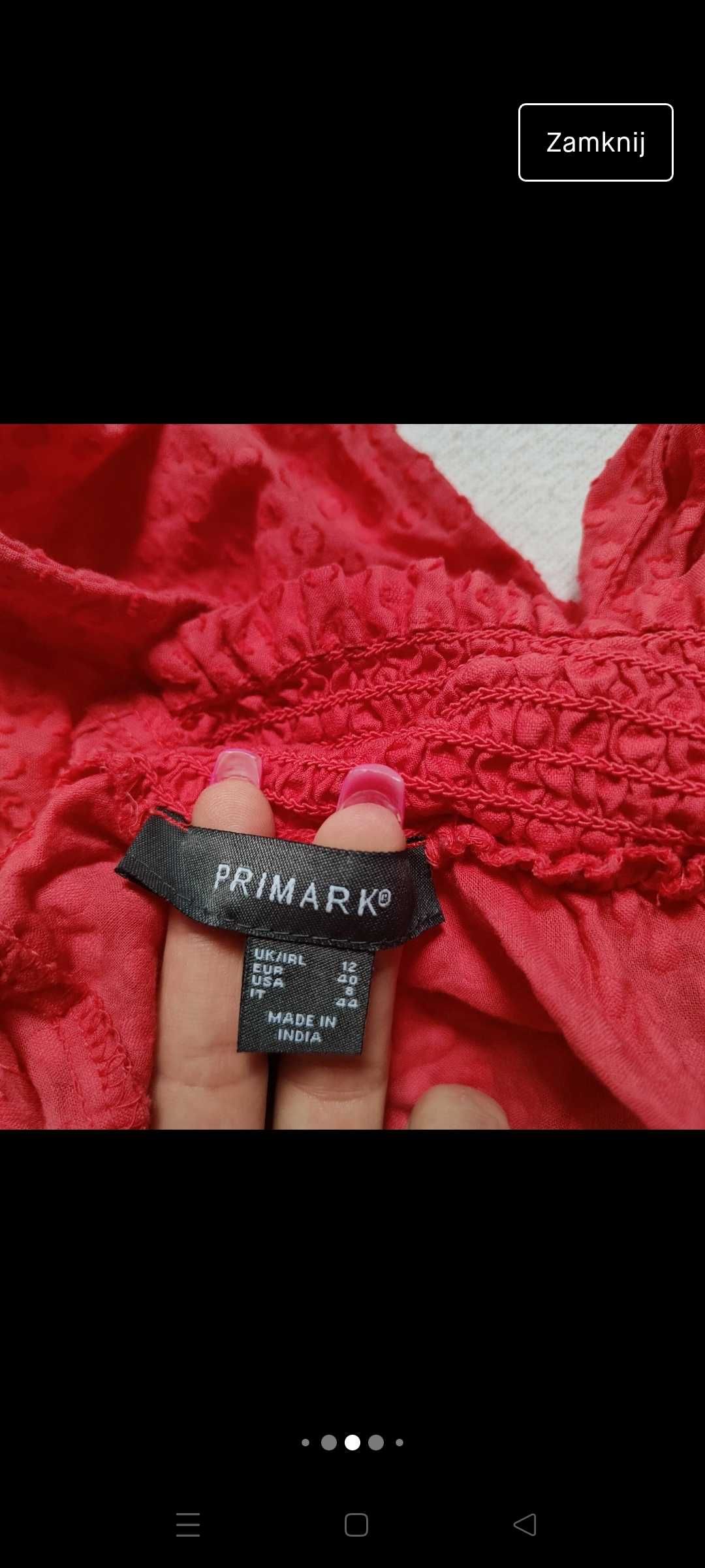 Malinowa hiszpanka PrimarK rozmiarowo eMka