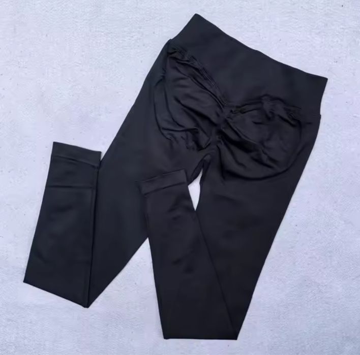 Лосини для спорту чорні, мармур ТАЙ ДАЙ з ефектом PUSH UP