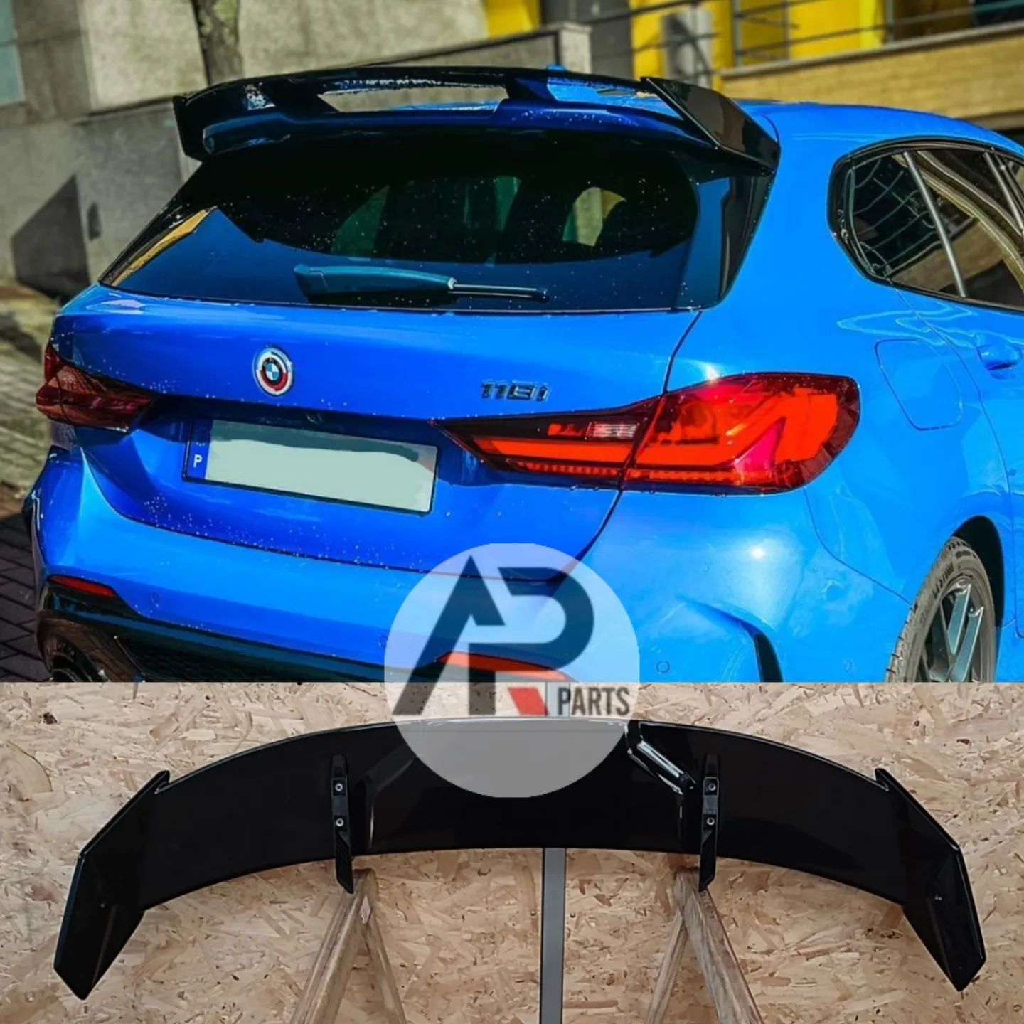 BMW F40 Aileron Spoiler Mala Mperformance preto brilhante