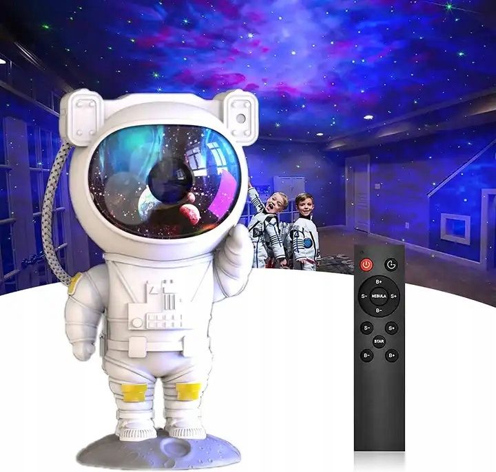 Projektor Gwiazd Astronauta Lampka Nocna Dla Dzieci Rzutnik + Pilot