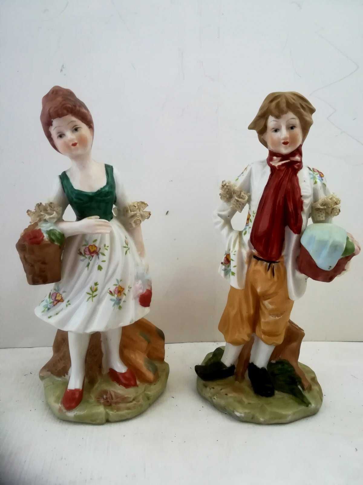 Старинные фарфоровые статуэтки пара дама клеймо Германия фарфор
