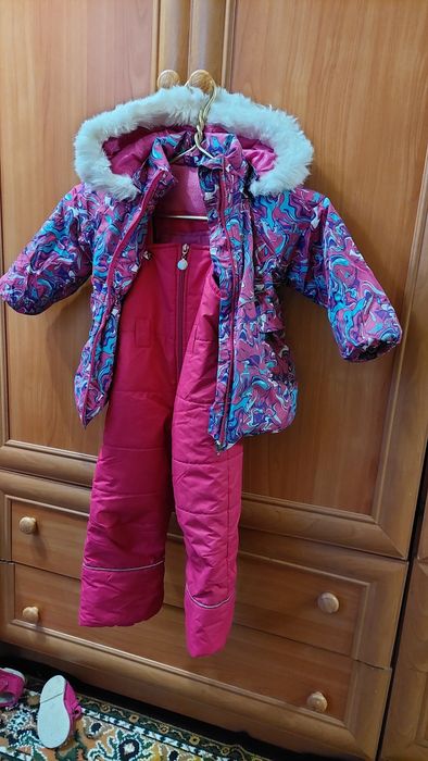 Зимовий комбінезон роздільний на дівчинку 86 р