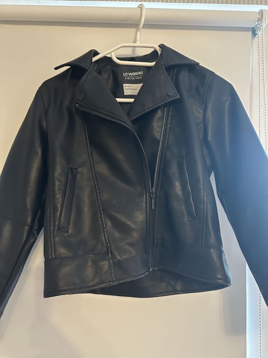 Косуха-куртка для дівчинки шкіряна, розмір 134-140 Торг