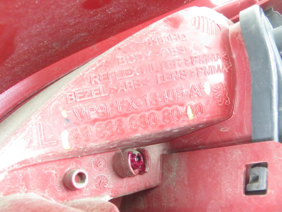 Lampa Lewa Tylna Peugeot 207 Lift Vp9pfx13405a