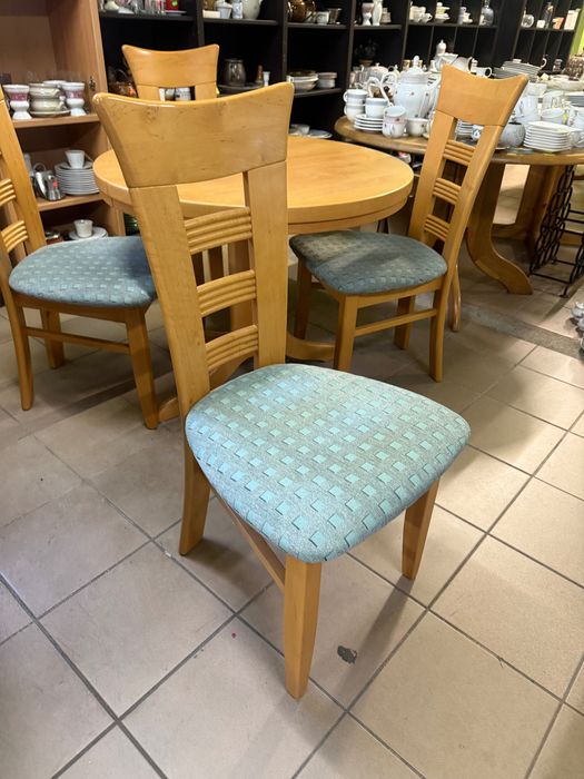 Stół okrągły rozkładany + 4 krzesła z Niemiec DOWÓZ DO DOMU