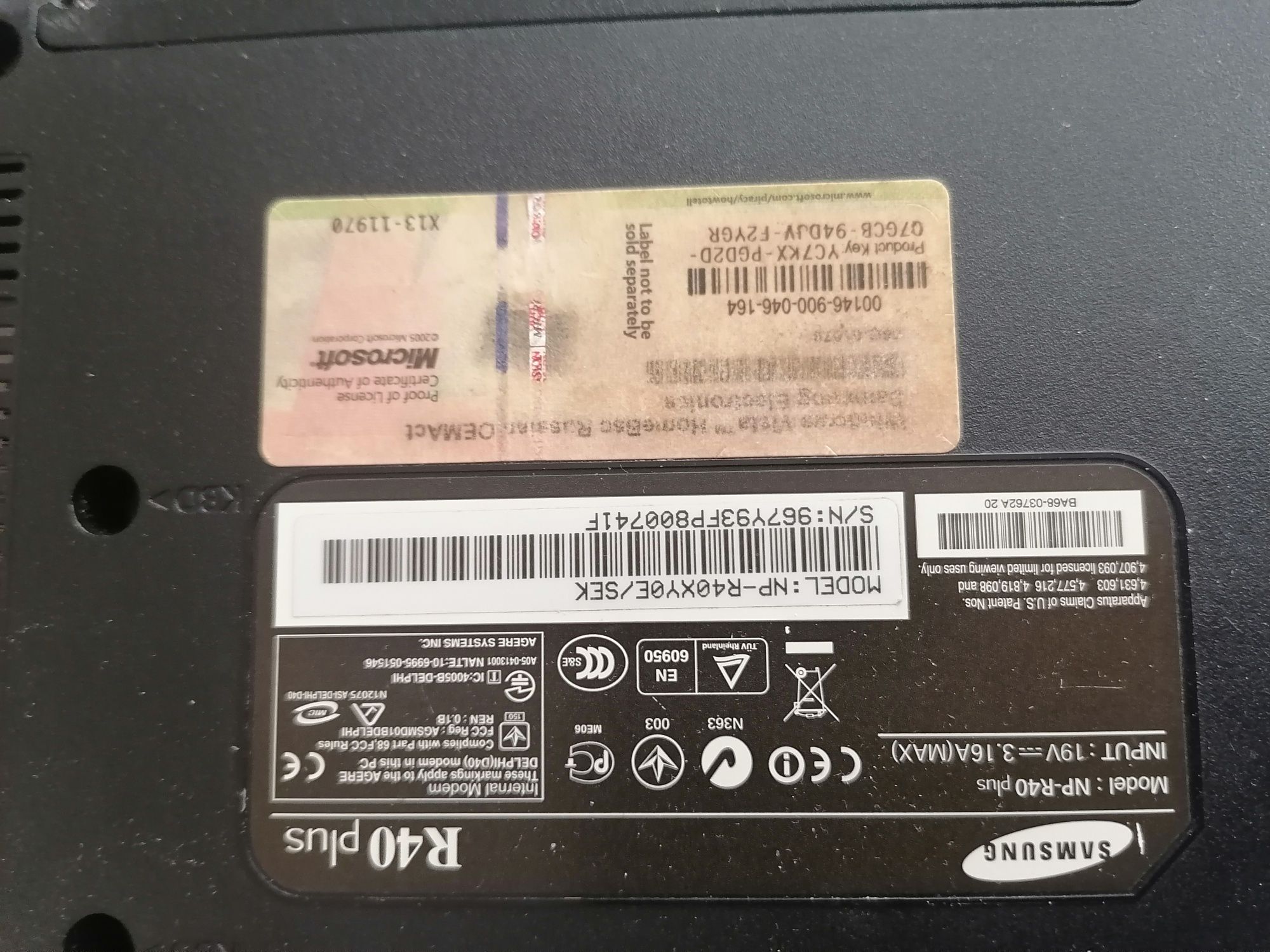 Ноутбук Samsung R40 plus
