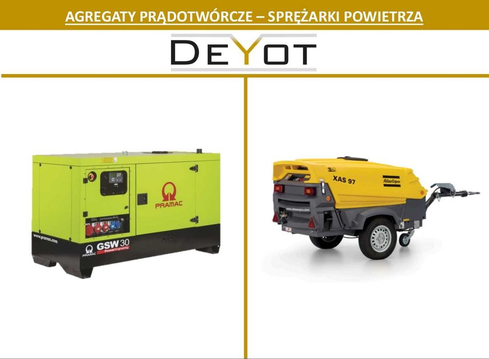 Agregat prądotwórczy | Sprężarka powietrza | Kompresor WYNAJEM