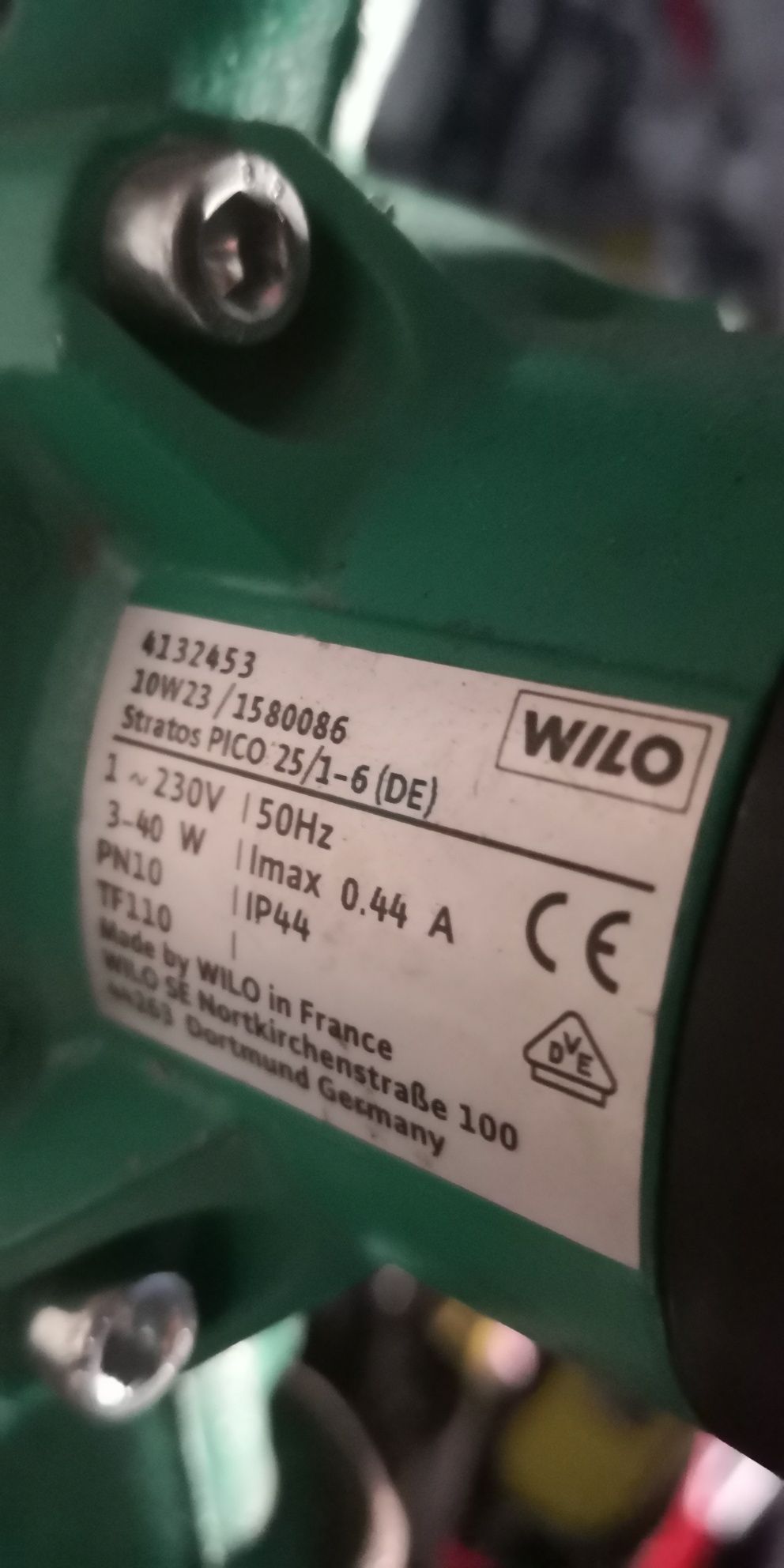 Pompka wody CO Wilo 25/1-6 France elektroniczna pełna regulacja