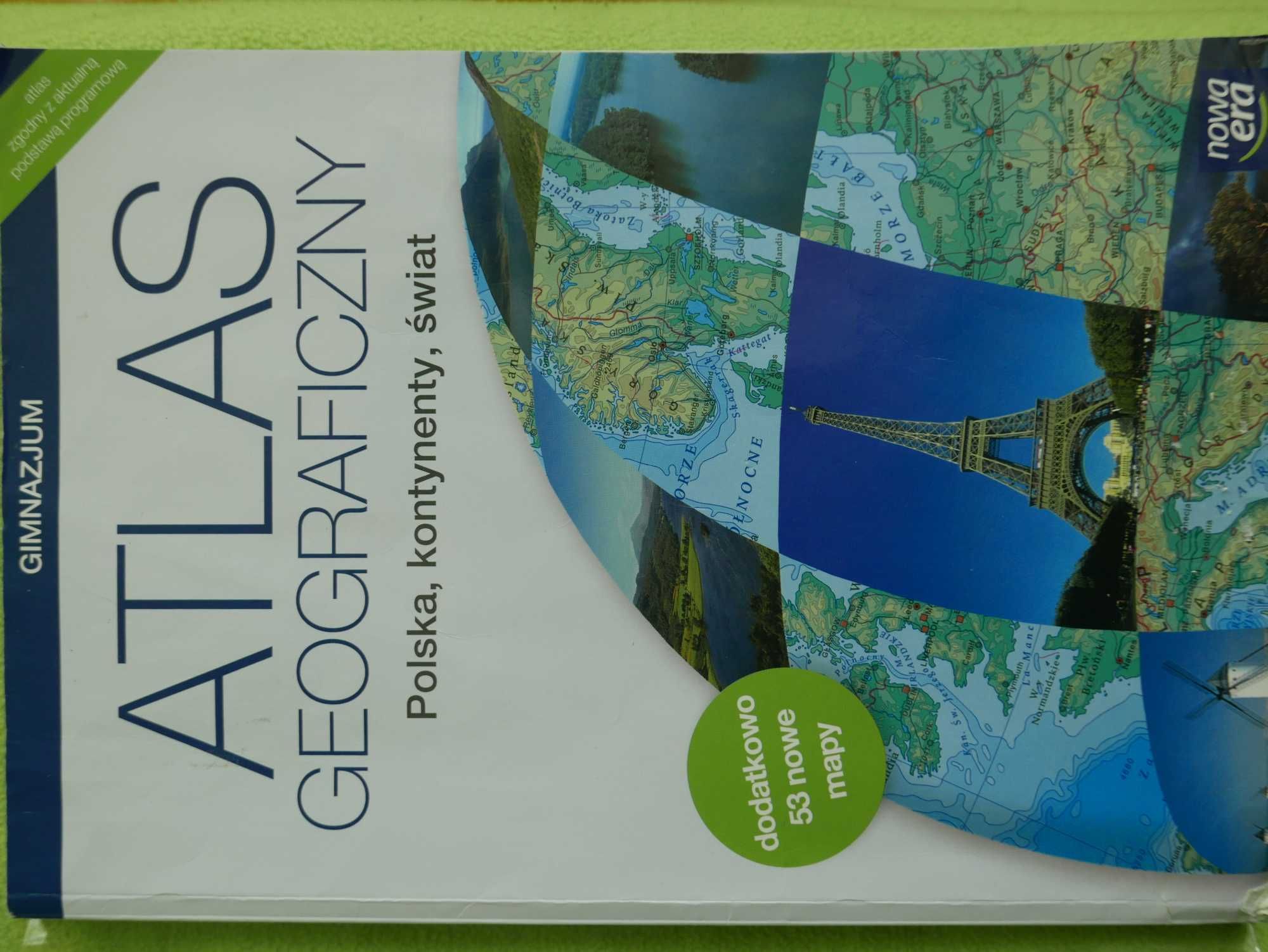 Atlas geograficzny. Polska, kontynenty, świat.