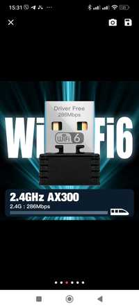 Wi-Fi 6 адаптер новий,швидкість 286 mbps.