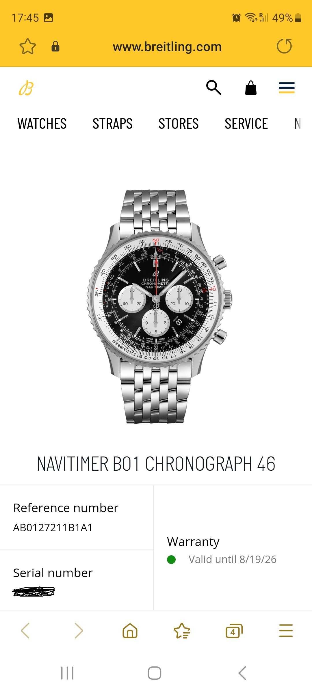 Breitling Navitimer Chronograph B01 46