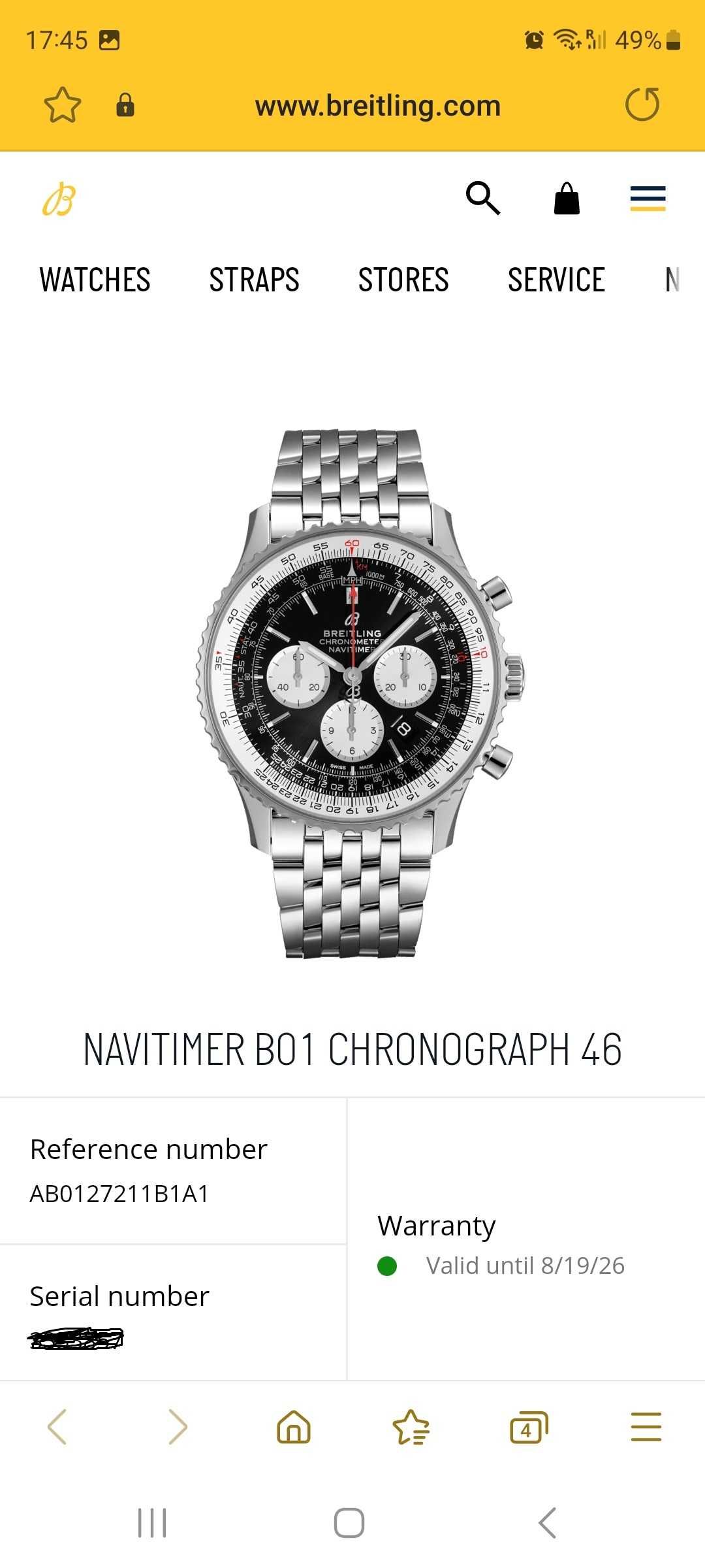 Breitling Navitimer Chronograph B01 46  /  2021