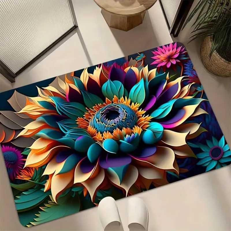 Piękny dywanik, mata antypoślizgowa, do dekoracji 40x60 cm kwiat!