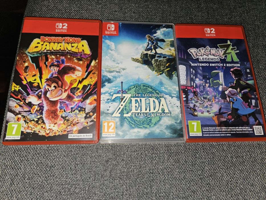 Nintendo Switch 2 com todos os acessórios, caixa e 3 jogos