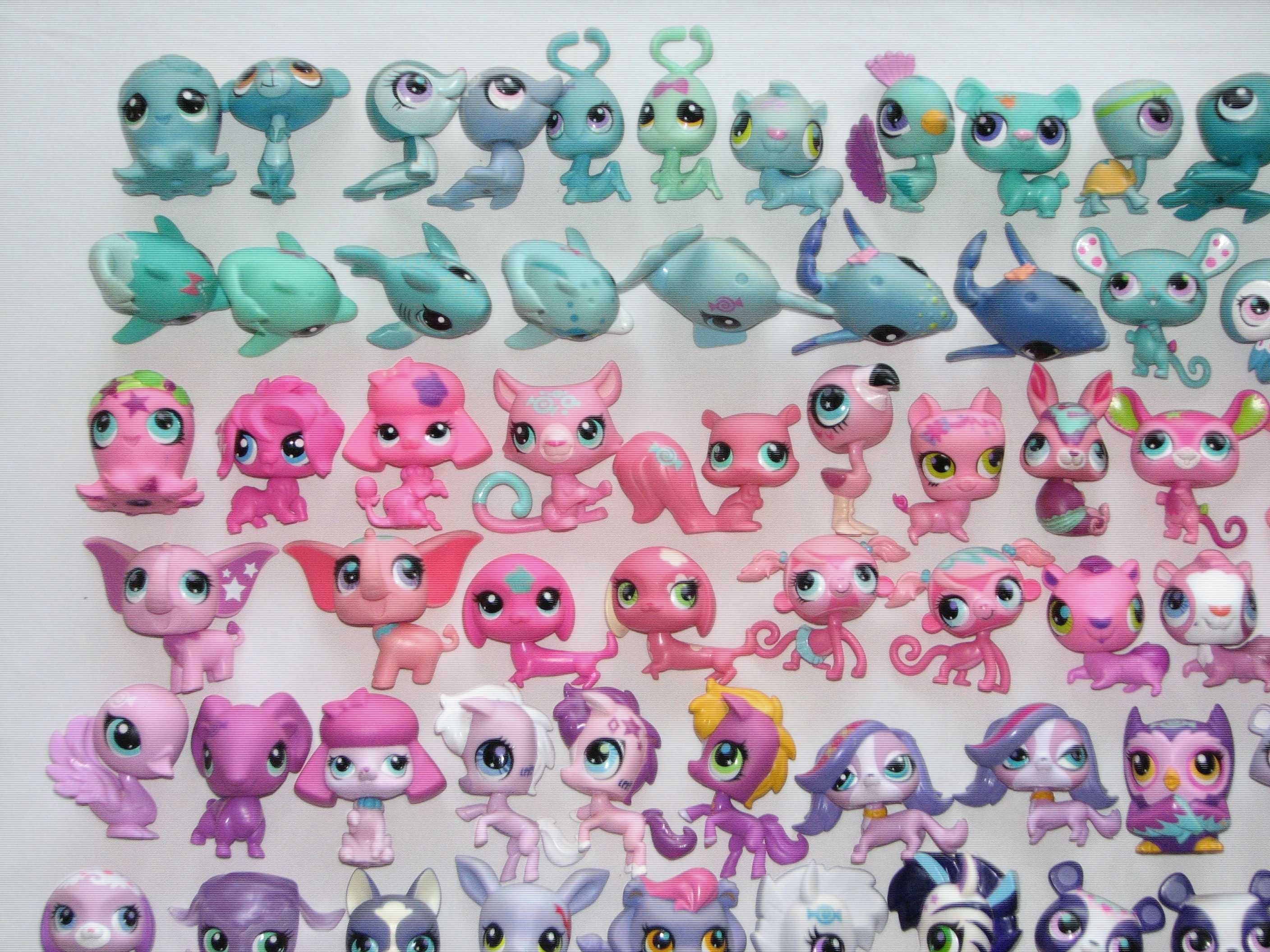 Littlest pet shop - morskie - różne lps - ruchome wyciągane głowy