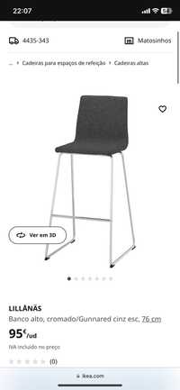 2 cadeiras altas LILLÅNÄS