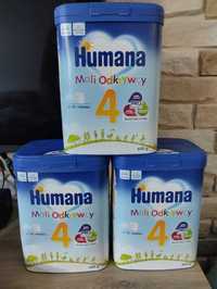 3 kartony mleka Humana 4 modyfikowane